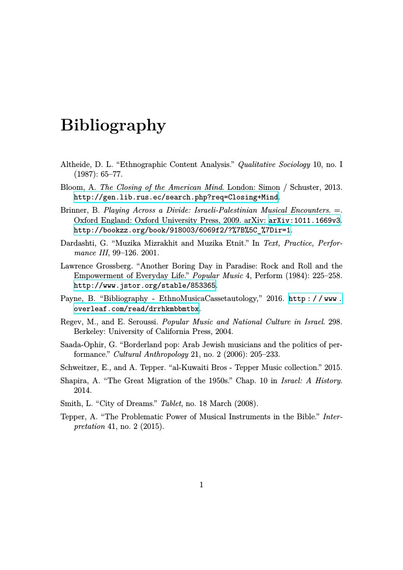 Bibliography - Chicago Author-Date, DOI suppressed