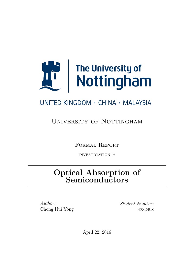 Optical Absorption of Semiconductors