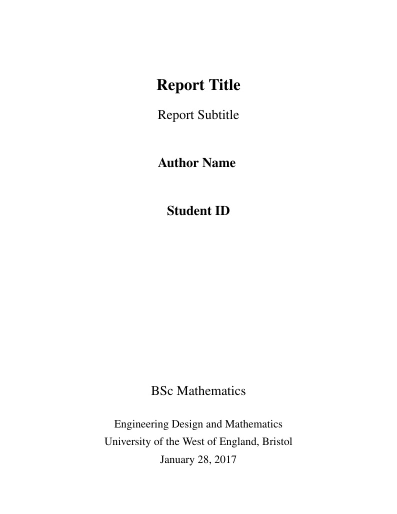 UWE Dissertation Report