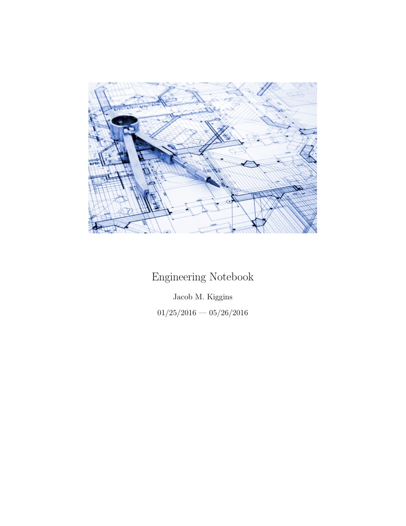 Competition Robot Engineering Notebook for 2016 TYESA/ASEE