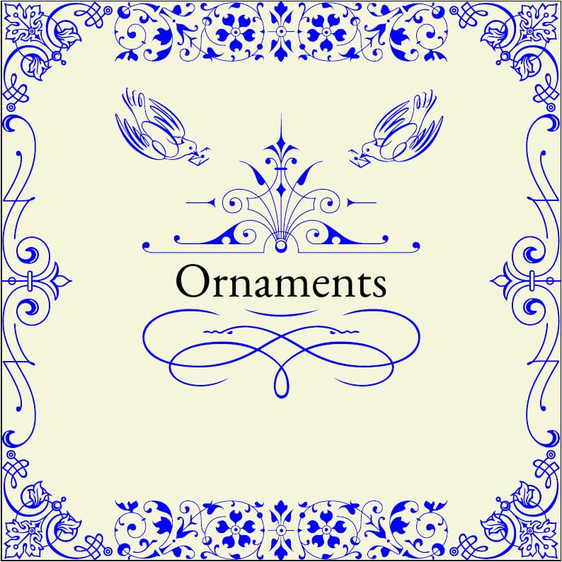 Beautiful ornaments with pst-vectorian