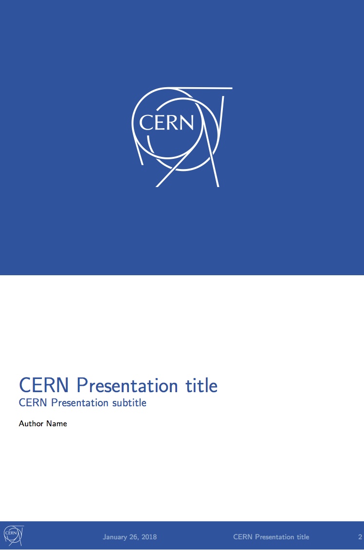 CERN Presentation template