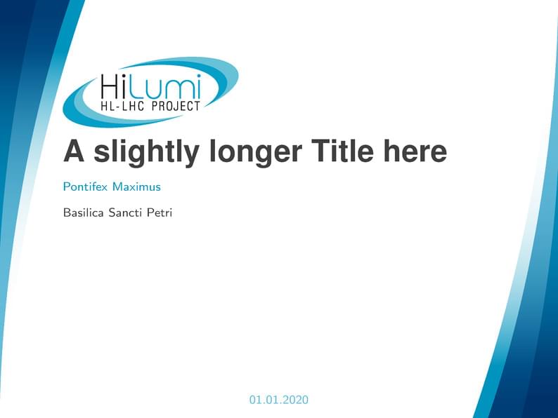 Unofficial HiLumi Presentation Template