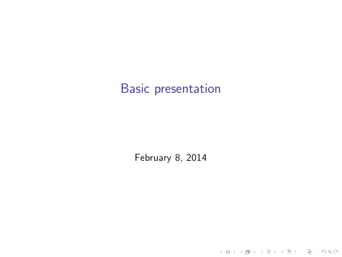 Basic presentation